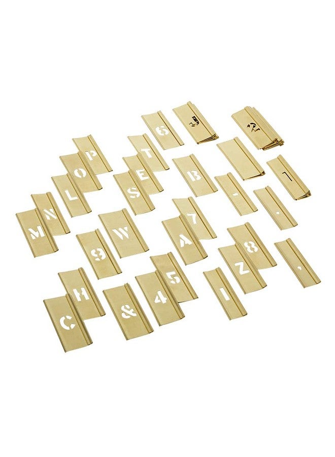 CH Hanson 10066 1/2" Brass Letters & Numbers Set 45 pc - Image 4